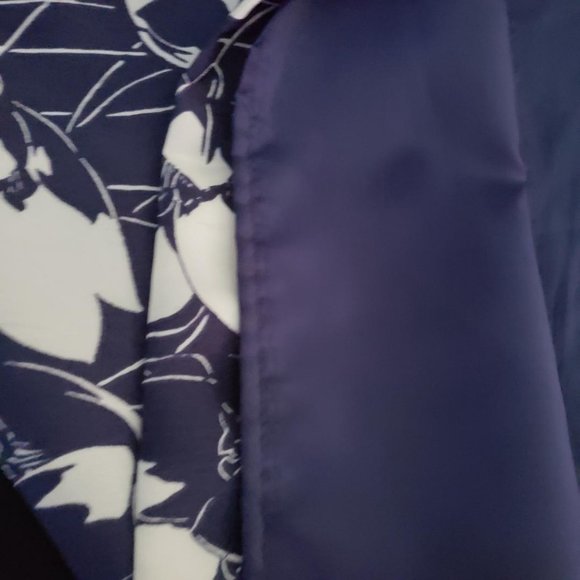 J. Crew Dress Navy/White Floral Shift Dress - Size 0 - Picture 8 of 10